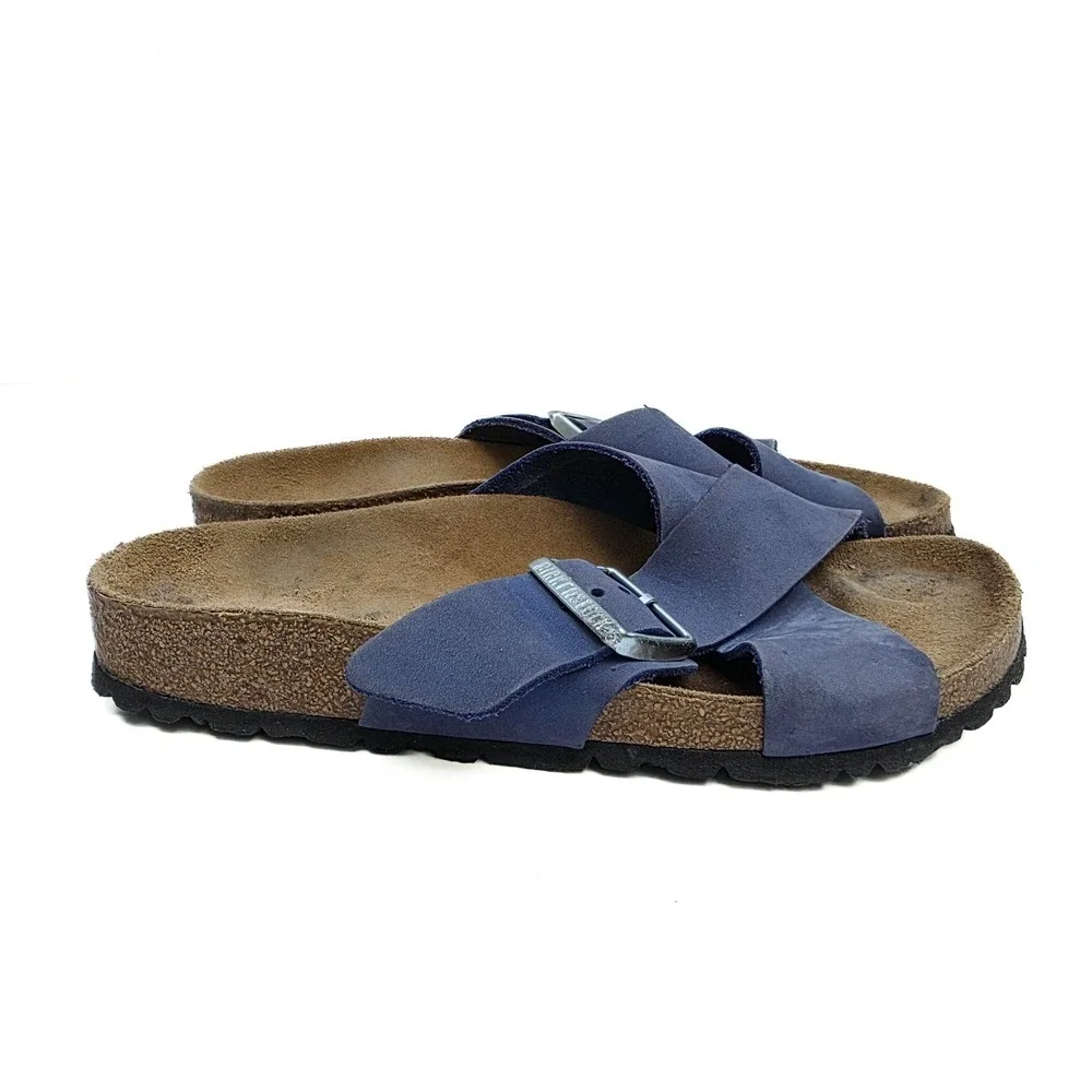 Birkenstock Salina Purple Nubuck Leather Sandals Womens EU 37 US 6-6.5 M/N